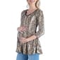 Plus Size 24/7 Comfort Apparel 3/4 Sleeve Snake Maternity Top - image 3