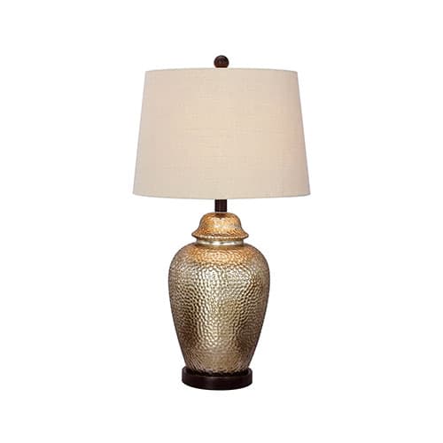 Fangio Lighting Mercury Glass Metal Table Lamp