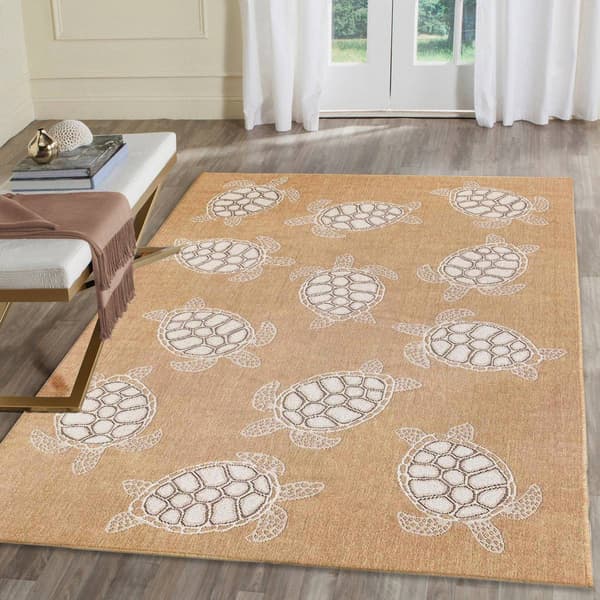 Liora Manne Carmel Seaturtles Rectangular Area Rug