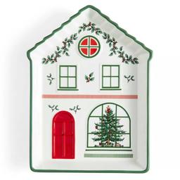 Spode Christmas Village Tidbit Tray - Green