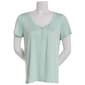 Womens Jessica Simpson Short Sleeve Pajama Tee w/Picot Trim - image 2