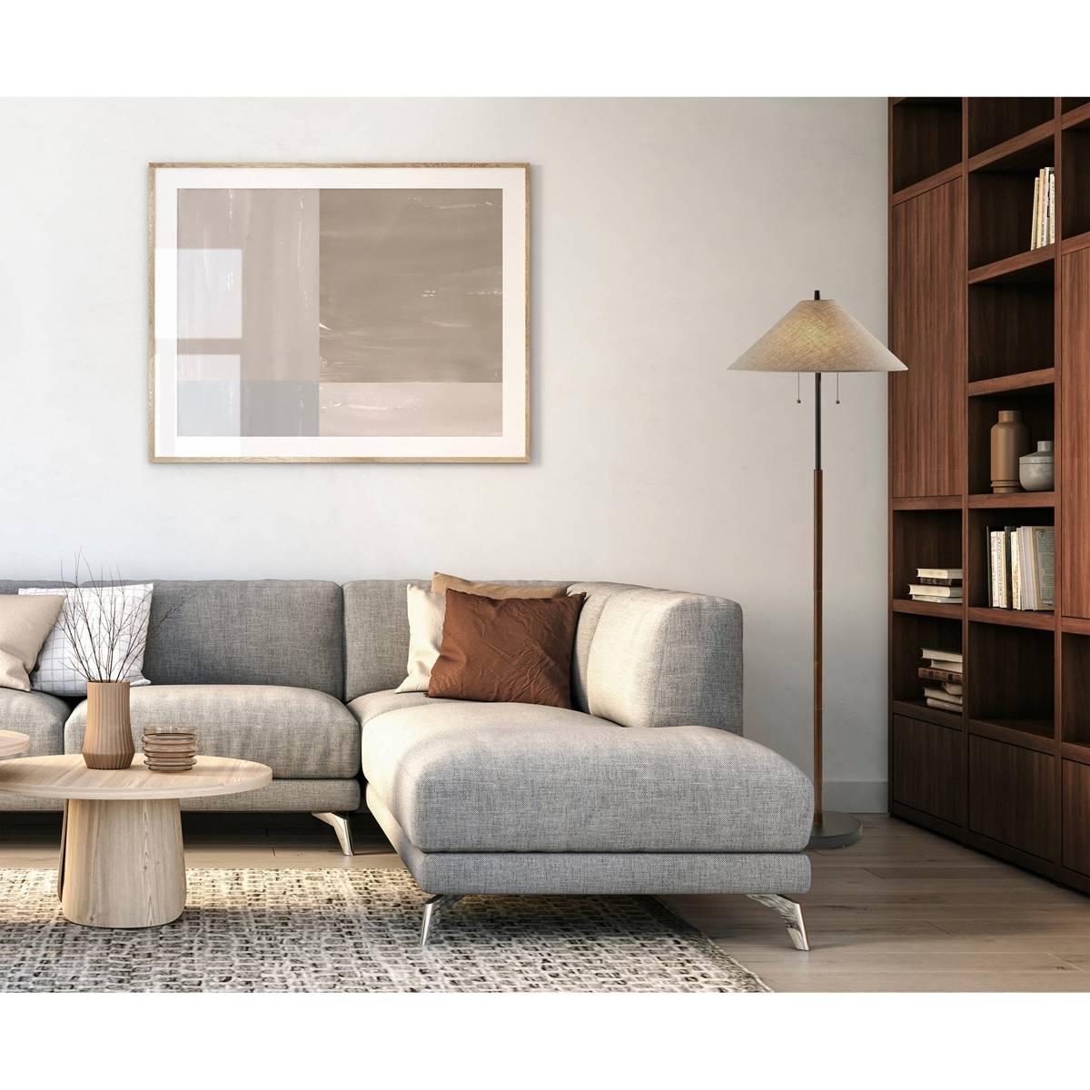Adesso Palmer Walnut Floor Lamp