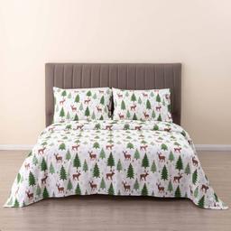 Freshfolds Premium Cotton Trees & Deer Winter Bed Sheet Set