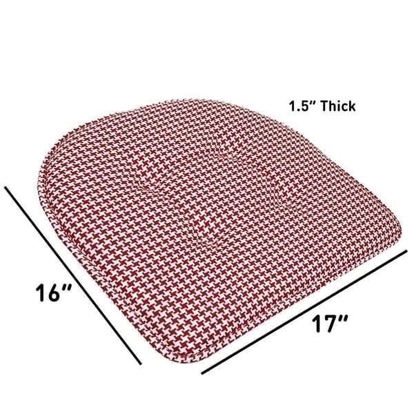 Sweet Home Collection Houndstooth Memory Foam Chair Pad