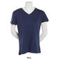 Womens Starting Point Straight Hem Short Sleeve V-Neck T-Shirt - image 8