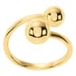 Athra 14kt. Gold over Brass Ball Bypass Ring - image 1