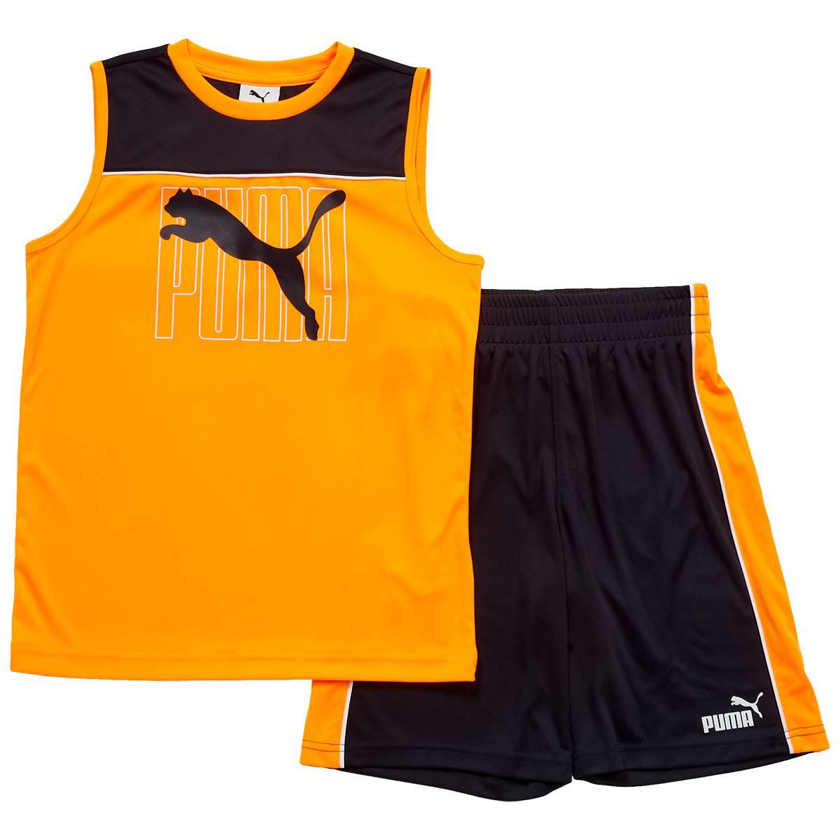 Boys (8-20) Puma® 2pc. Muscle Tee & Shorts Set - Heat Fire