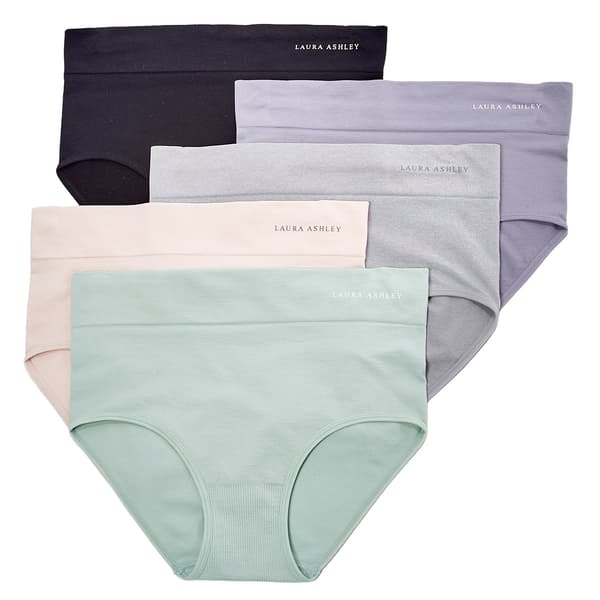 Womens Laura Ashley(R) 5pk Brief Panties - LS5116-5PKN - image 