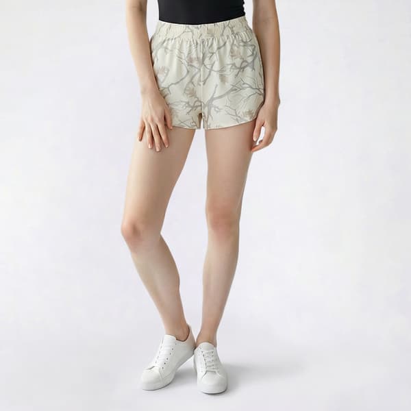 Juniors No Comment Dolphin Mini Leaf Shorts w/ Cell Phone Pocket - image 
