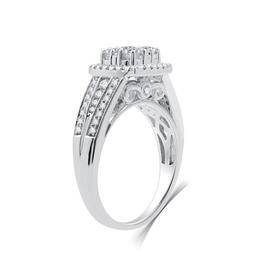 Nova Star® 1ctw. Lab Grown Diamond Cushion Cluster Bridal Ring