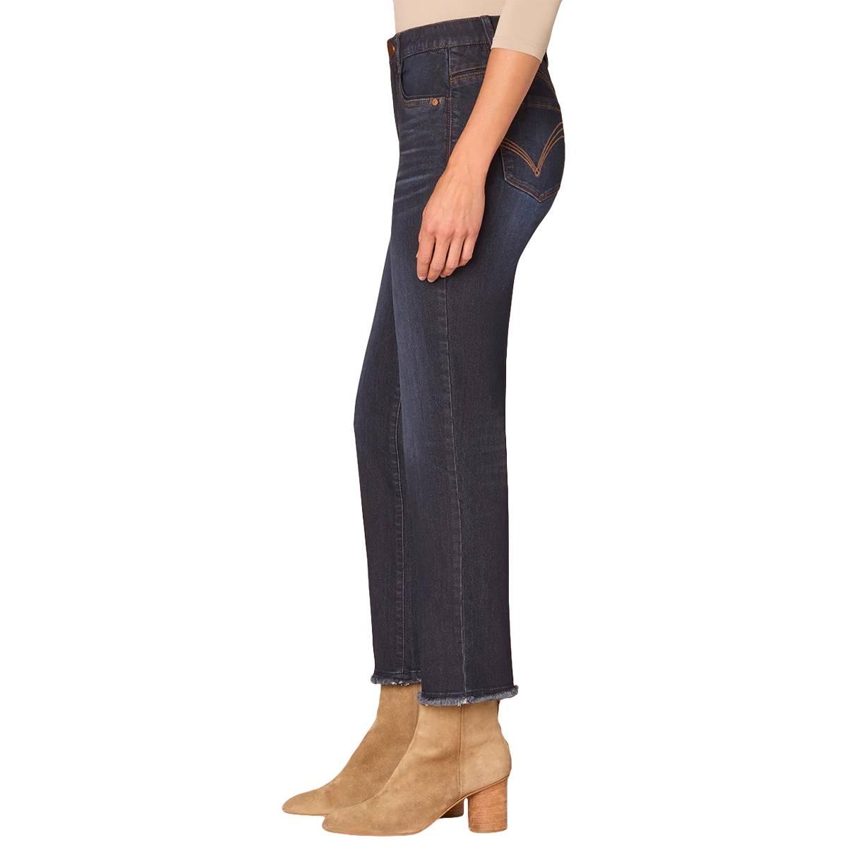 Womens Democracy “Ab”solution® High Rise Fray Slim Leg Jeans