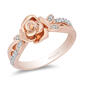 Enchanted Disney&#174; Rose Gold Over Sterling Silver Belle Ring - image 3
