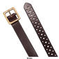 Womens Gloria Vanderbilt Perf Silver Square Buckle Belt - image 2