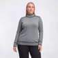 Plus Size Retrology Mock Neck Sweater with Piping - image 1