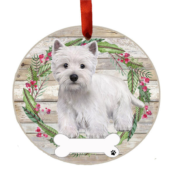 E&S Pets Westie Full Body Wreath Ornament - image 