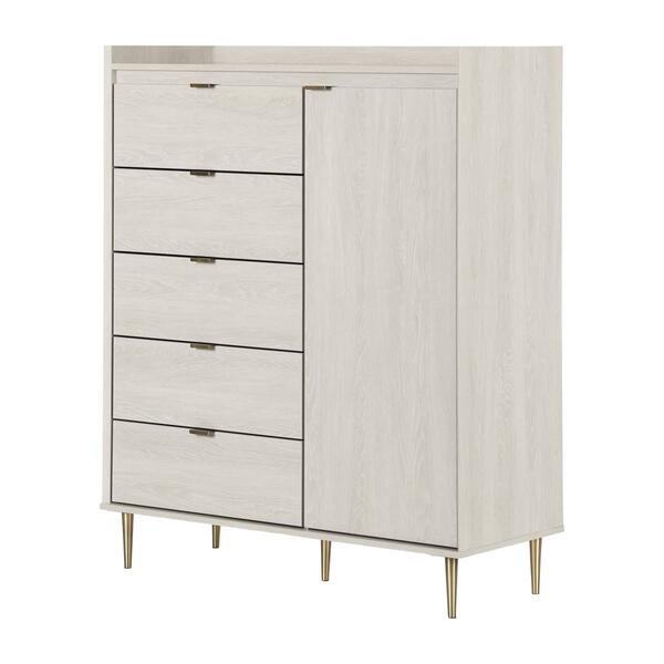 South Shore Hype Winter Oak Door Chest w/5 Drawers - image 