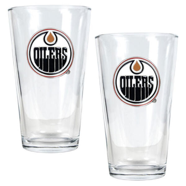 NHL Edmonton Oilers 2pc. Pint Ale Glass Set - image 