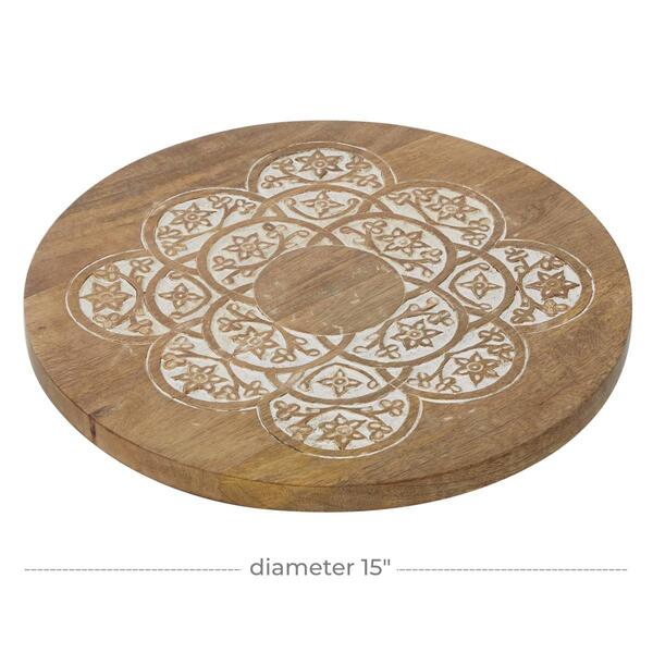 9th &amp; Pike® Wooden Lazy Susan Decorative Cake Stand