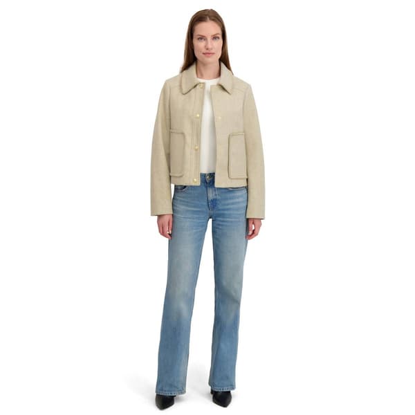 Womens Laundry By Shelli Segal Single Breasted Faux Wool Coat Wi