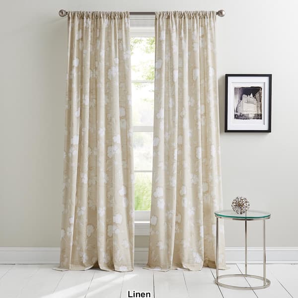 DKNY Dandelion Floral Pole Top Panel Curtain