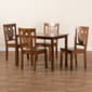 Baxton Studio Luisa Walnut Brown Finished Wood 5pc. Dining Set - image 8