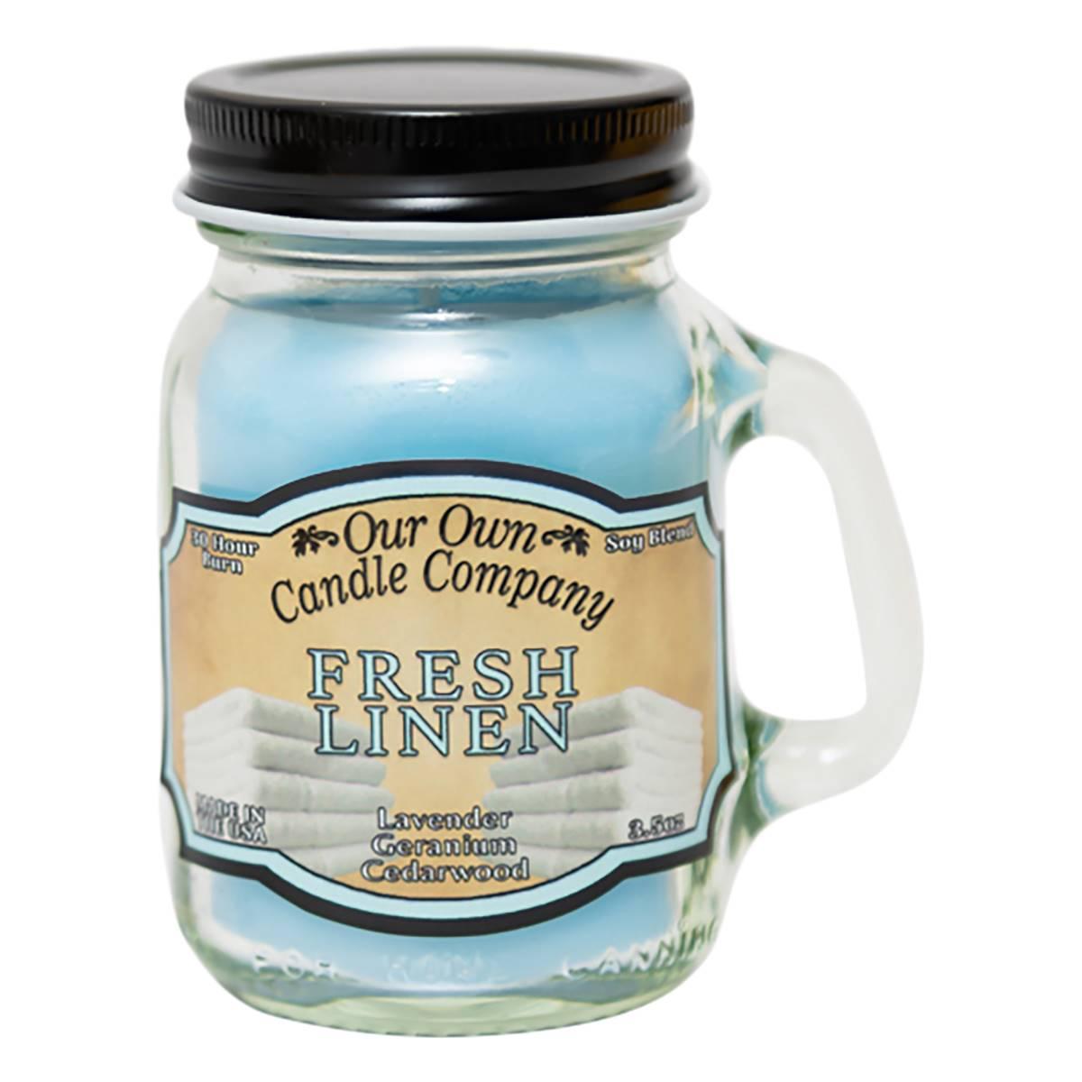 Our Own Candle Linen 3.5oz. Mason Jar Candle