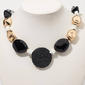 Ashley Cooper(tm) Black Raffia Wrapped Beaded Statement Necklace - image 1