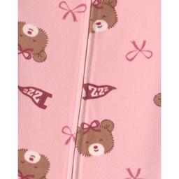 Baby Girl (12-24M) Carter''s® Bears & Bows Footed Pajamas