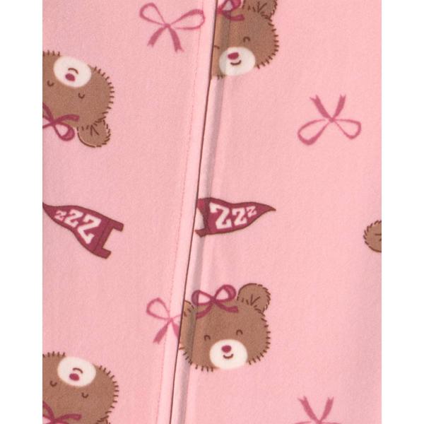 Baby Girl (12-24M) Carter''s® Bears & Bows Footed Pajamas