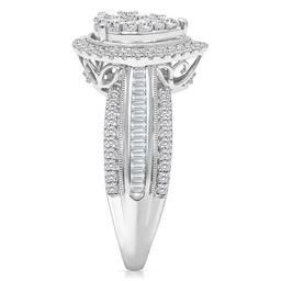 Diamond Classics™ White Gold 1ctw. Diamond Cluster Bridal Ring