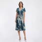Womens Sami & Jo Short Sleeve Scoop Neck Medallion A-Line Dress - image 2