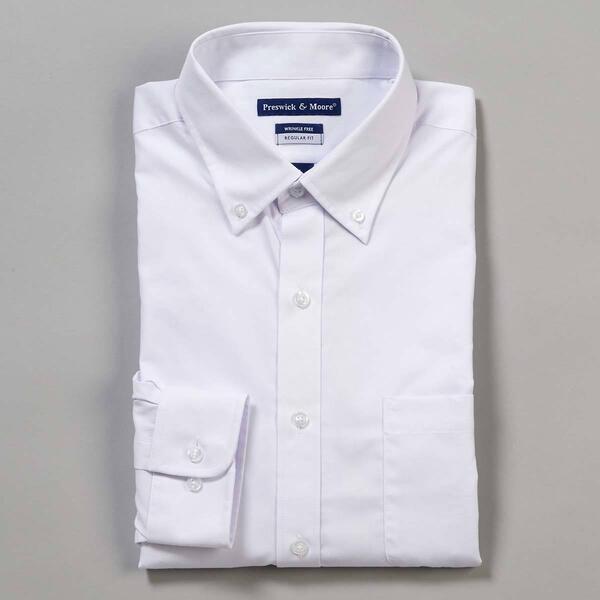 Mens Preswick & Moore Regular Stretch Dress Shirt - White - image 