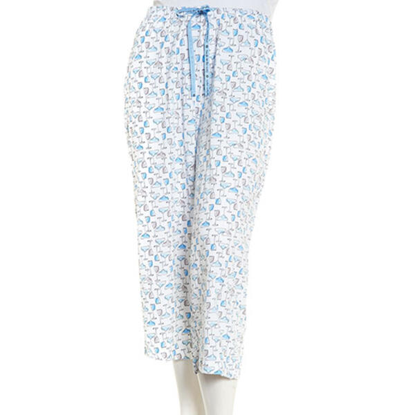 Womens HUE&#40;R&#41; Icy Margarita Printed Pajama Capris - image 