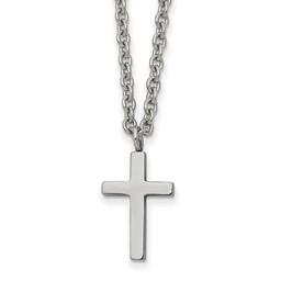 Mens Gentlemen's Classics(tm) High Polished Silver Cross Necklace