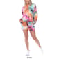 Womens White Mark Tie Dye Lounge Top And Shorts Set - image 6