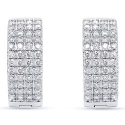 Nova Star® Sterling Silver Lab Grown Diamond Hoop Earrings
