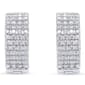 Nova Star® Sterling Silver Lab Grown Diamond Hoop Earrings - image 2