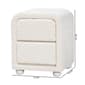 Baxton Studio Bonilla Teddy-Bear Fabric 2-Drawer Nightstand - image 7