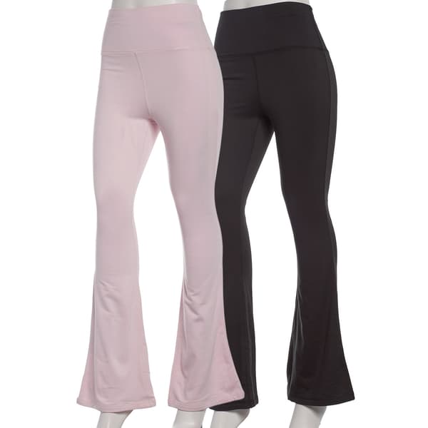 Juniors No Comment 2pk Fleece Lined Wide Leg Flare Legging - image 