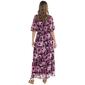 Womens Luxology Elbow Sleeve Print Tier Maxi Dress - image 2