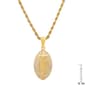 Mens Steeltime 18kt. Gold Plated Touchdown Pendant Necklace - image 2