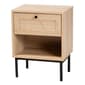 Baxton Studio Sherwin Light Brown 1-Drawer End Table - image 1