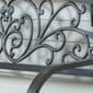 Evergreen Blooming Garden Black Metal Bench - image 4