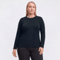 Plus Size Preswick & Moore Long Sleeve Classic Crew Neck Tee - image 2