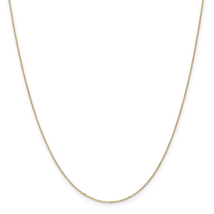 Unisex Gold Classics(tm) .8mm. 14k Diamond Cut Cable Chain Necklace