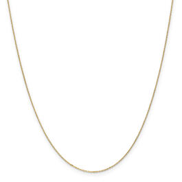Unisex Gold Classics&#40;tm&#41; .8mm. 14k Diamond Cut Cable Chain Necklace