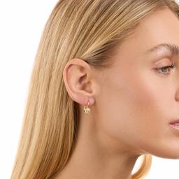 Athra 14kt. Gold Over Brass CZ Drop Earrings