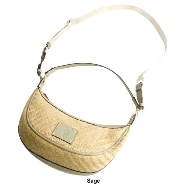 Tommy Bahama Raffia Crescent Hobo Bag
