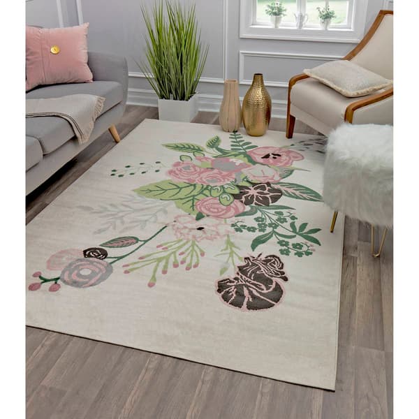 Rugs America&#8482; Valentina Floral Charm Blush Transitional Runner