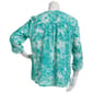Plus Size Notations 3/4 Sleeve Tie Dye Paisley Pleat Tuwa Henley - image 3